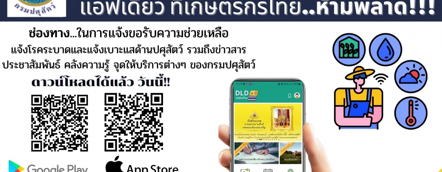 DLD 4.0 แอฟเดียว ที่เกษตรกรไทย...ห้ามพลาด